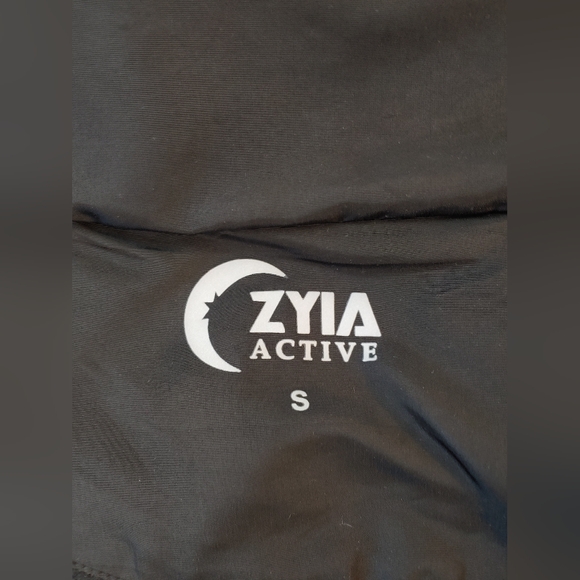 ZYIA active women's jacket size small full zip long sleeve black hooded EUC - Picture 2 of 7